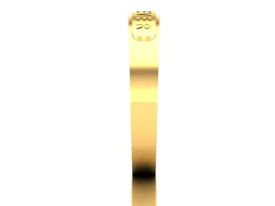 Band 3dm Render Details gold ring that says forever 3D print model