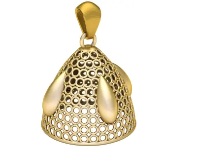 NET STYLE GOLD PENDANT 3D PRINTABLE MODEL 3D print model