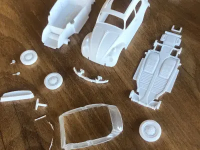 BEETLE CLASSIC 1963 3dprintable Scale Model Assembly Kit 1 32 3D print model