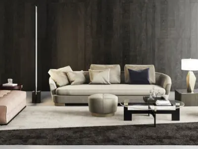Minotti Grand Jacques Sofa set Free 3D model