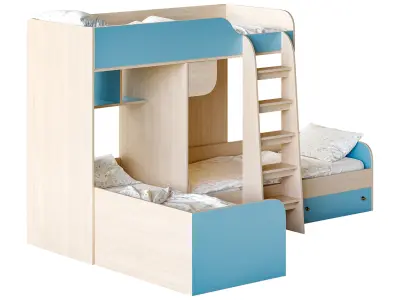 Bed RV Furniture Trio 3D model