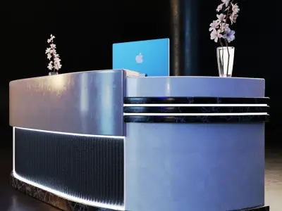 Reception Desk 8 Low-poly 3D model