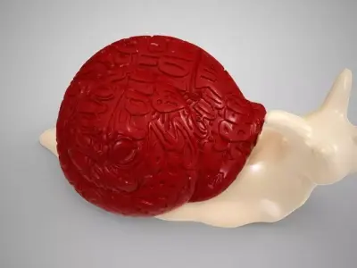 Snail in love 3D print model