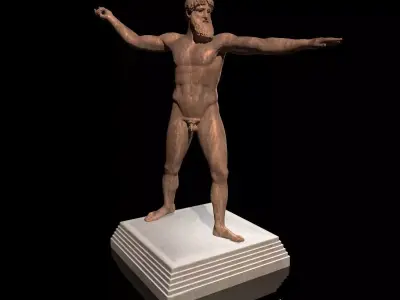Poseidon Artemision Classical Greek Sculpture 3D model