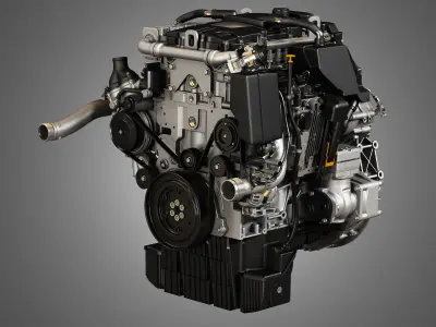 OM934 Medium Duty Engine - 4 Cylinder Diesel Engine 3D model