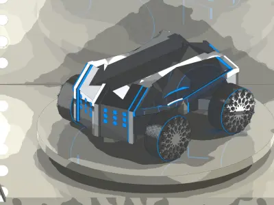 3D model concept car 3D print model