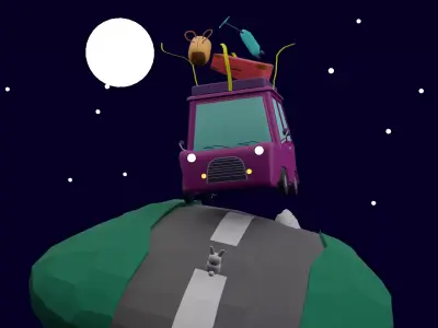 flying car Low-poly 3D model