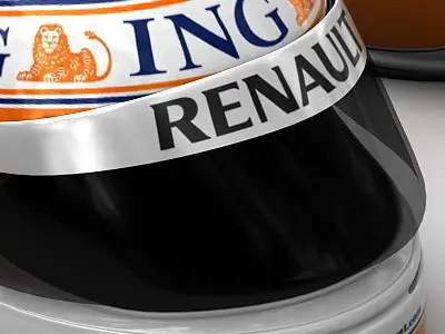 Helmet F1 2009 Nelson Piquet Jr Nelsinho 3D model