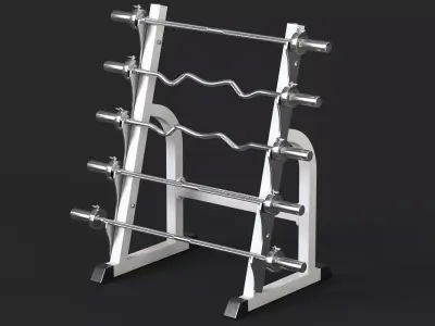 Barbell Rack 3D model