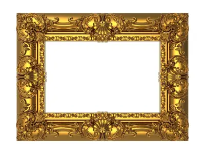 3 carved frames set 3D Model 3D Model Pack