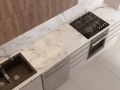 Kitchen Scene 02 3D Model 3D model