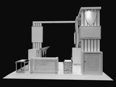 Booth Exhibition Stand a605A 3D model