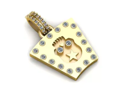  gold faces pendant 3d printable mode PENDANT  3D print model