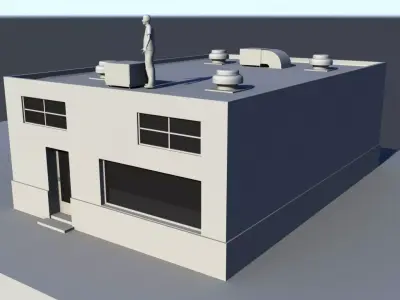 low poly Business building bundle 3D model