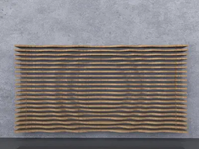 Parametric Wavy Wooden Wall Decor 13 - CNC files for cutting 3D model