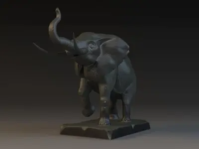 3D Modelart sculpture statue animal statue elephant statue 3D model