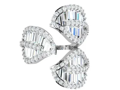 Leaf Diamond Ring 3929 3D print model