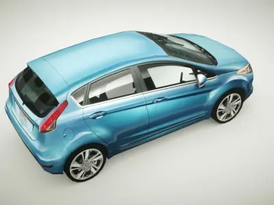 Generic Small City car v2 Low-poly 3D model