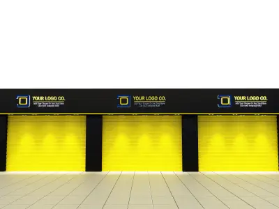 Car service entrance logo sign a607C  3D model