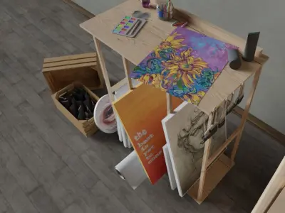 Art Studio asset pack 3D model