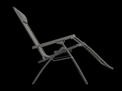 Wicker Folding Outdoor Lounge Chairs 3D model