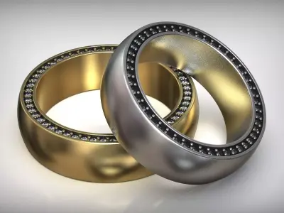 Puffy Diamond Wedding Band 3D print model