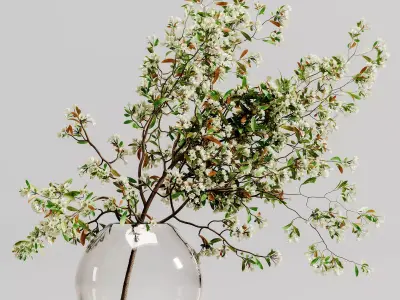 plants bouquet vase 56 3D model