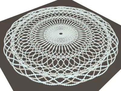 Tablecloth under a vase 3D model