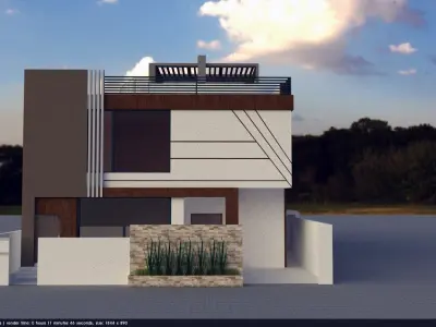 Modern Residential House Design A56 DWG SketchUp 3D model
