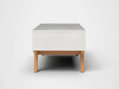 Abril coffee Table white finish Low-poly 3D model