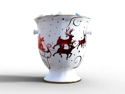 Christmas Jar Ice Bucket Low-poly 3D model