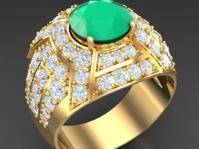 Luxury Men Rings Designs 6MR024 3D print model