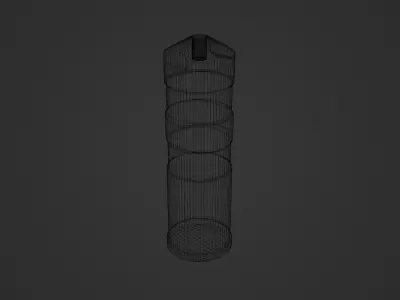 Green bollard Low-poly 3D model