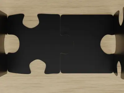 Bookend puzzle book holder Free 3D model