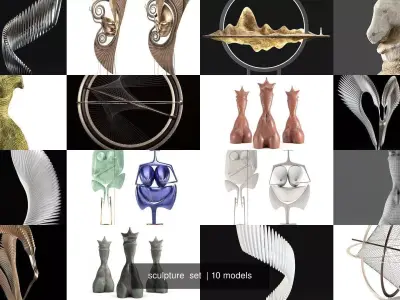 sculpture  set  3D Model Collection