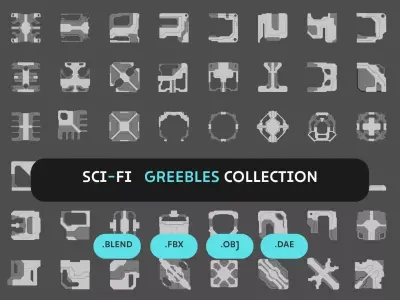 Sci-Fi Greebles Collection I 3D model