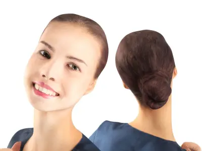 Beautiful medical nurse posing 40 Low-poly 3D model