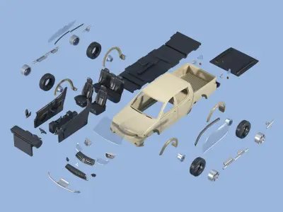 Mitsubishi L200 Triton 2010 3D print model