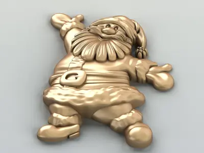 Carved decor central 023 3D model