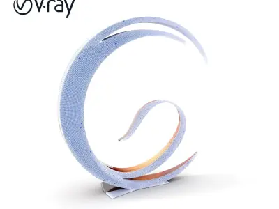 Abstract Metal Sculpture Model Pack Low-poly 3D model