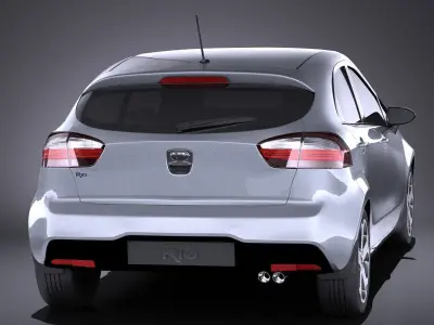 Kia Rio 2014 5door VRAY 3D model