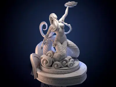  Nuwa mends the sky high model statue 3D model