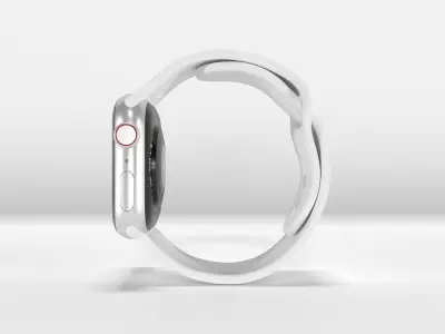  Apple Watch Series 4 Silver Aluminum Case 3D model