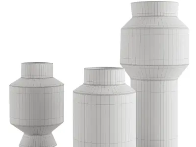 Decorative ceramic vase 2 3D model