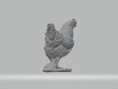 Hen Sculpture 3D print model