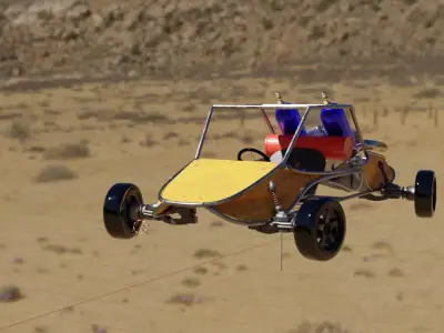 Beach Buggy Low-poly 3D model