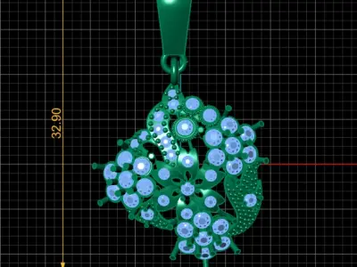 SWAROVSKI CRYSTAL PENDANT 3D PRINTABLE MODEL 3D print model