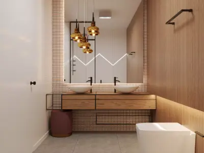 Bathroom Interior Scene Corona Cinema4D 3D model