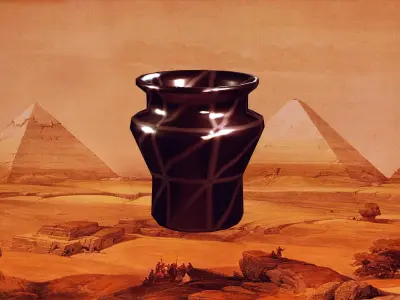 ancient Mythology Egypt vase pack 3D model 3D model