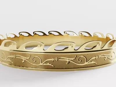 1880s Brass Crown Low-poly 3D model